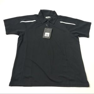 On Tour Women's Golf Polo Shirt Black White Trim